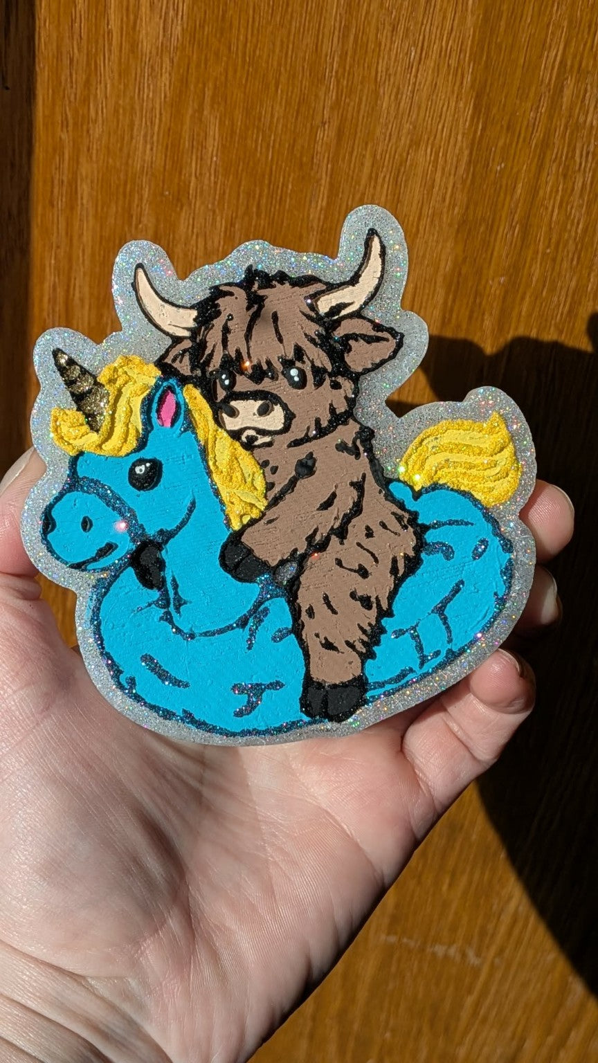 Custom Freshie - Highland Cow Pool Party