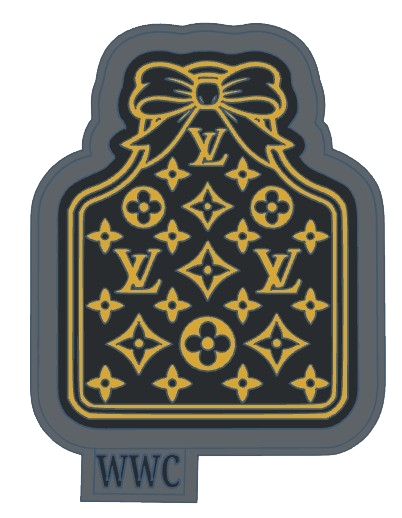 LV Cattle Tag Silicone Freshie Mold