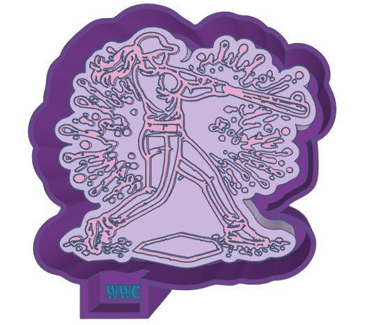 Female Baseball Player Silicone Freshie Mold