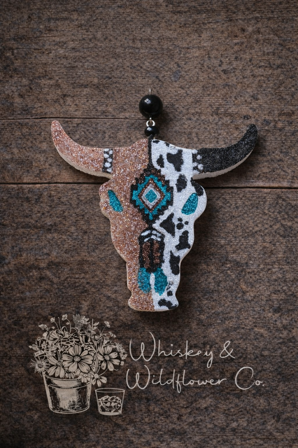 Custom Freshie - Bull Skull (no fringe)