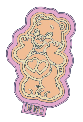 Heart Bear Silicone Freshie Mold