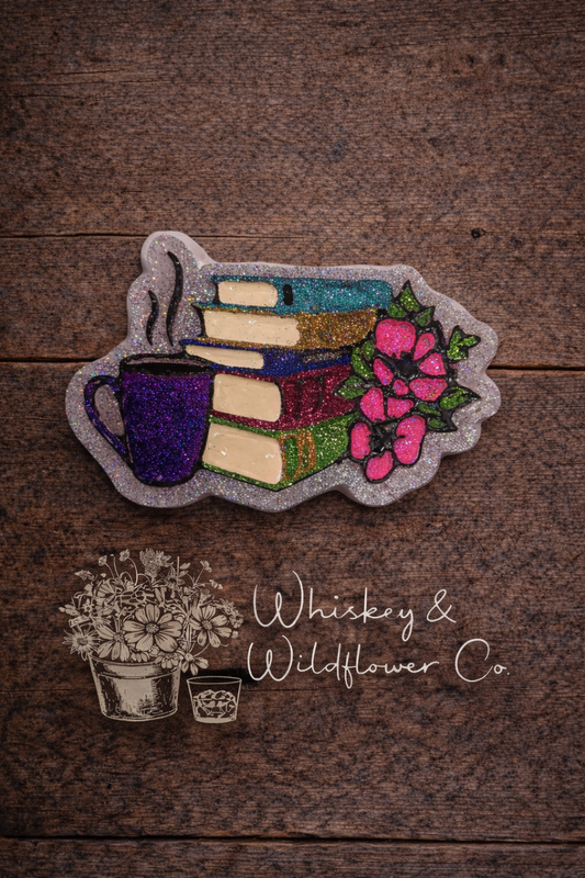 Custom Freshie Vent Clip - Coffee & Books