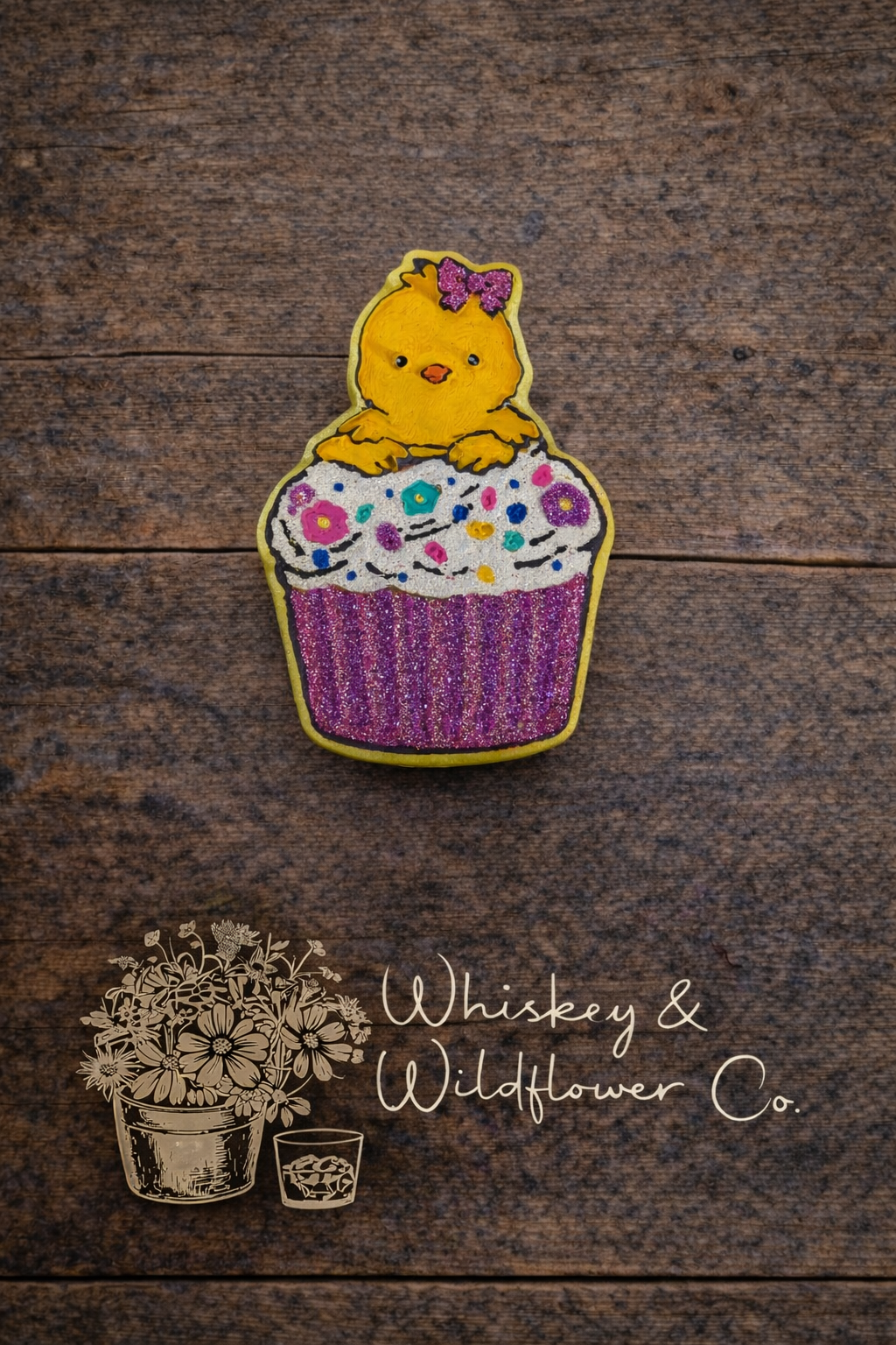 Custom Freshie - Cupcake Critters - Chick