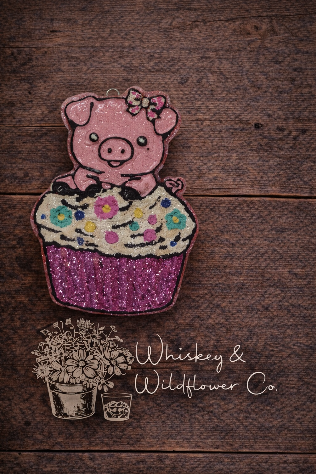 Custom Freshie - Cupcake Critters - Pig