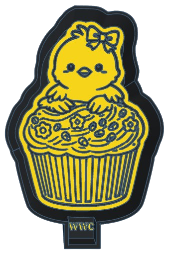 Cupcake Critters - Chick Silicon Freshie Mold