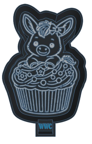 Cupcake Critters - Donkey Silicone Freshie Mold