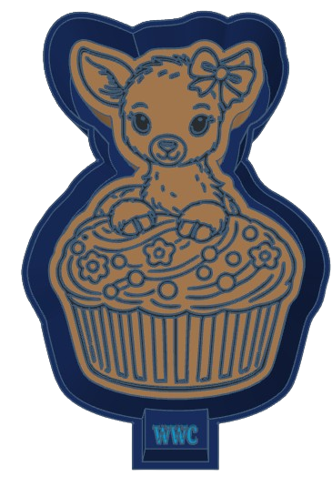 Cupcake Critters - Fawn Silicone Freshie Mold
