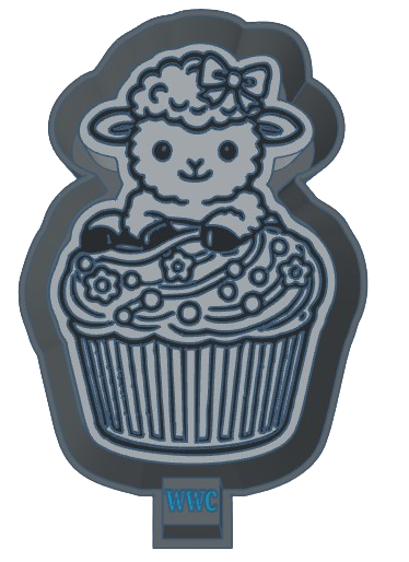 Cupcake Critters - Lamb Silicone Freshie Mold