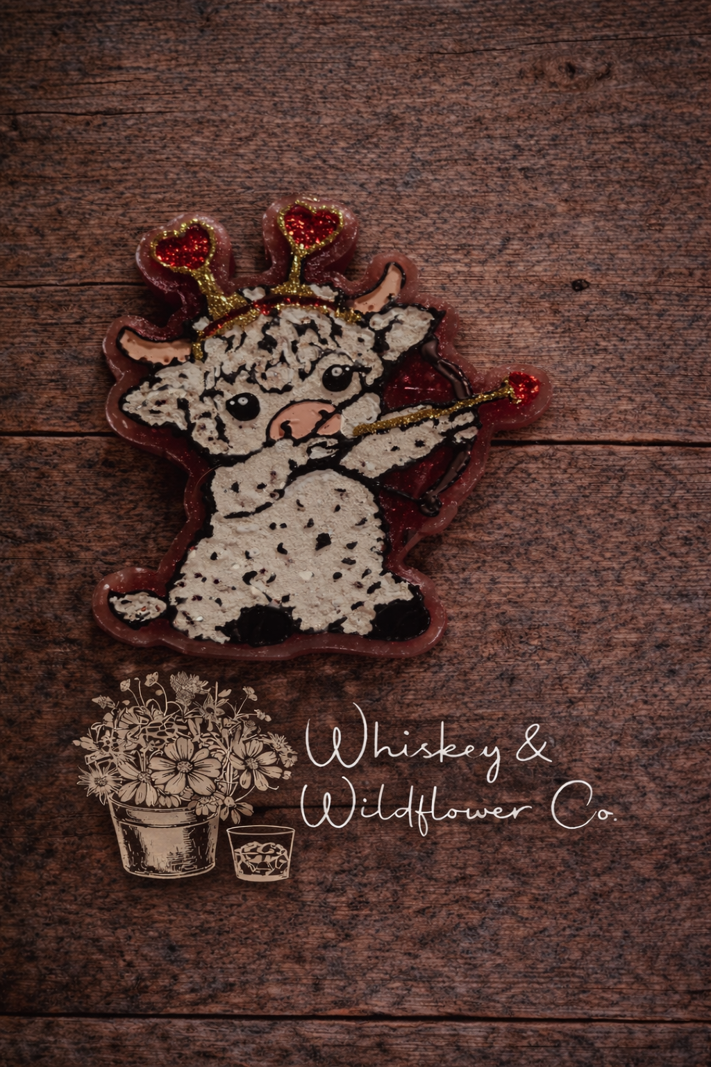 Custom Freshie - Highland Cow Cupid