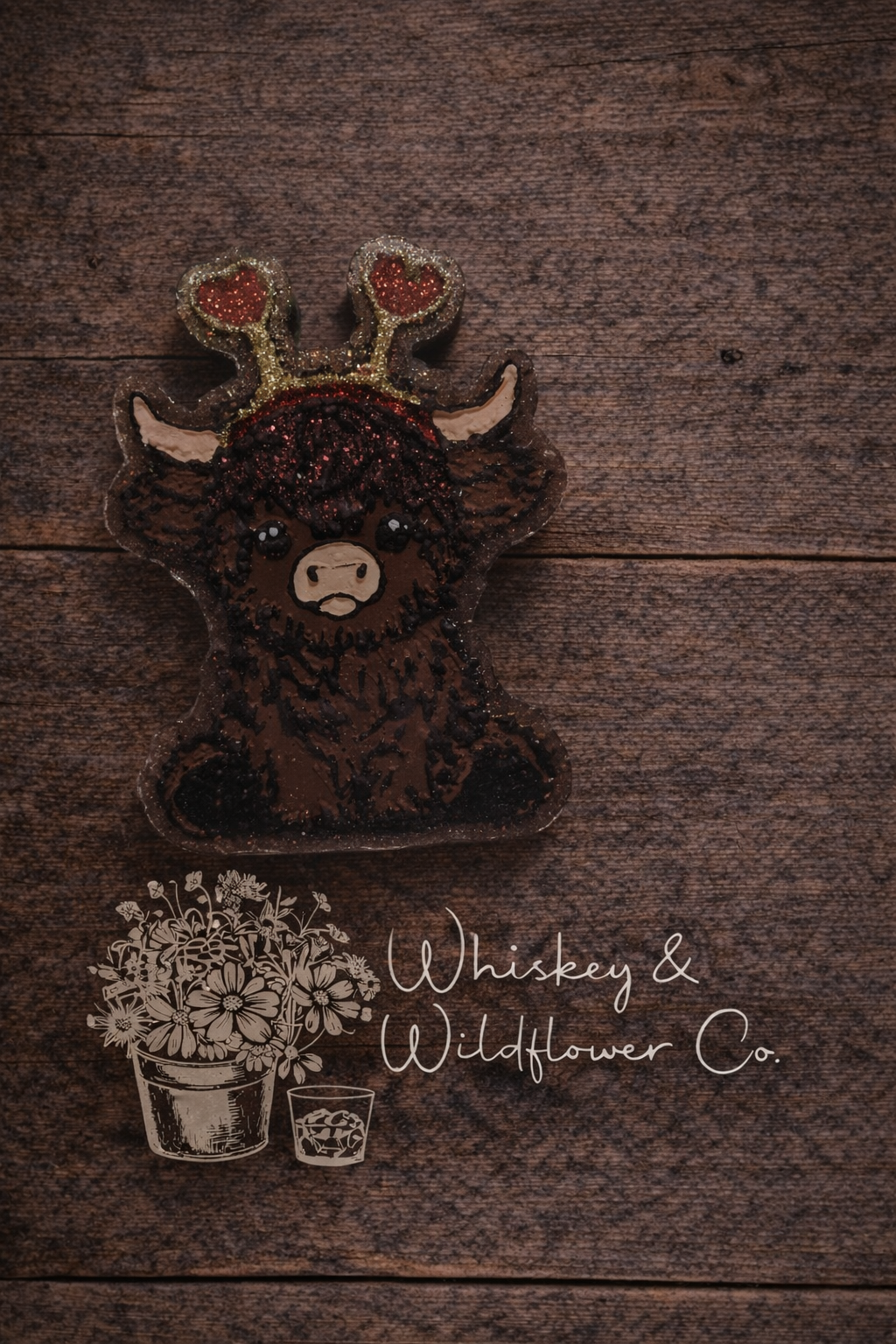 Custom Freshie - Valentines Highland Cow