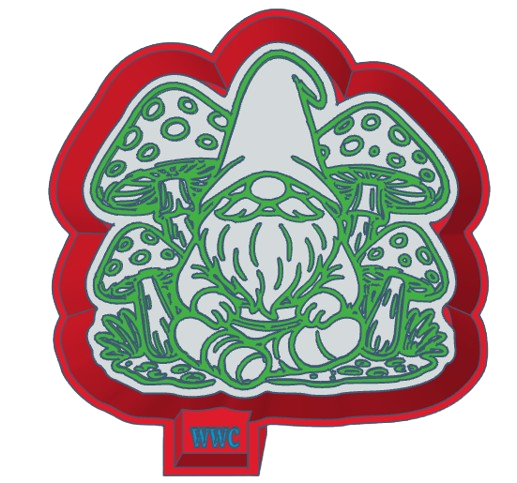 Gnome & Mushrooms Silicone Freshie Mold