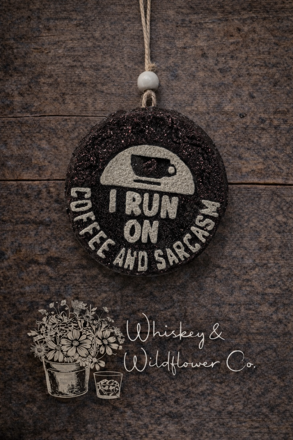 Custom Freshie - I Run On Coffee & Sarcasm