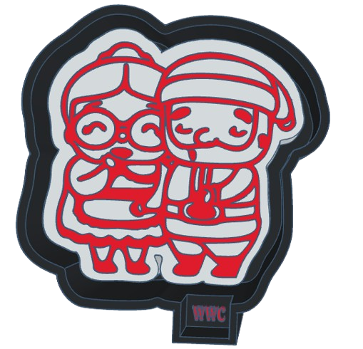 Santa & Mrs. Clause Silicone Freshie Mold