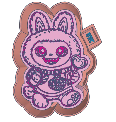 LaBubu Inspired Valentines Bunny Silicone Freshie Mold